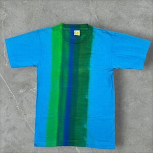 Vintage 90s Single Stitch Sundog Tie Dye Blank Blue Green T-Shirt EUC! - Small